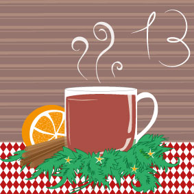 Glühwein, Weihnachtsmarkt, Weihnachten, christmas, winter, illustration
