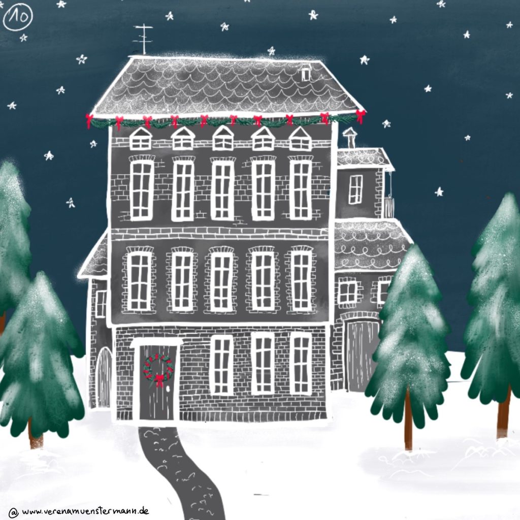 Verena Muenstermann Illustrationen Weihnachten Haus 