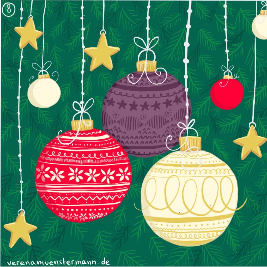 Verena Muenstermann Illustrationen Christbaumkugeln