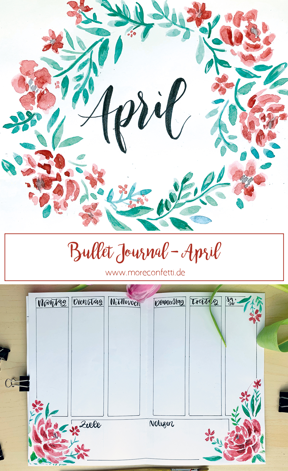 Bullet Journal Setup - April - moreconfetti.de