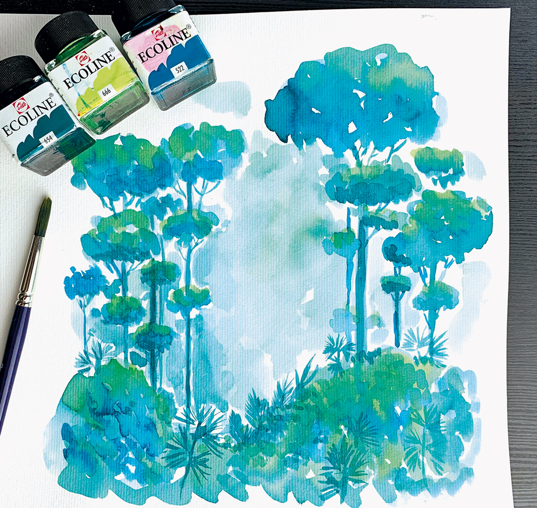 verenamuenstermann - How to - wir malen einen Wald