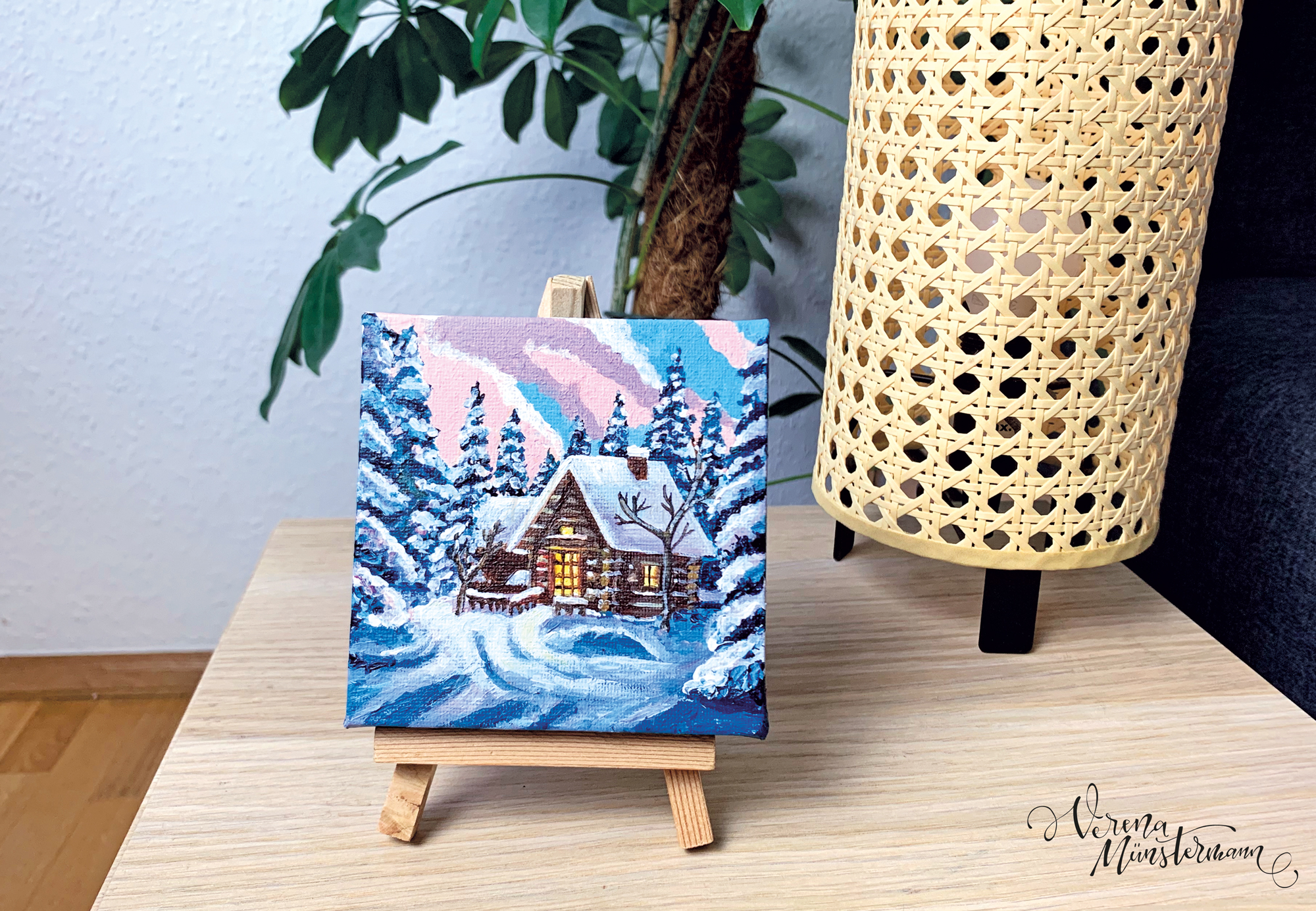 Winterhuette - Original - mit Staffelei