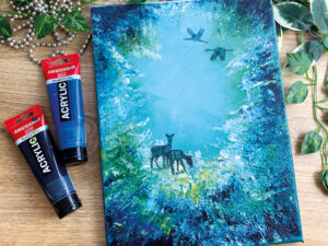 workshop abstrakt malen mit struktur und acryl auf Leinwand