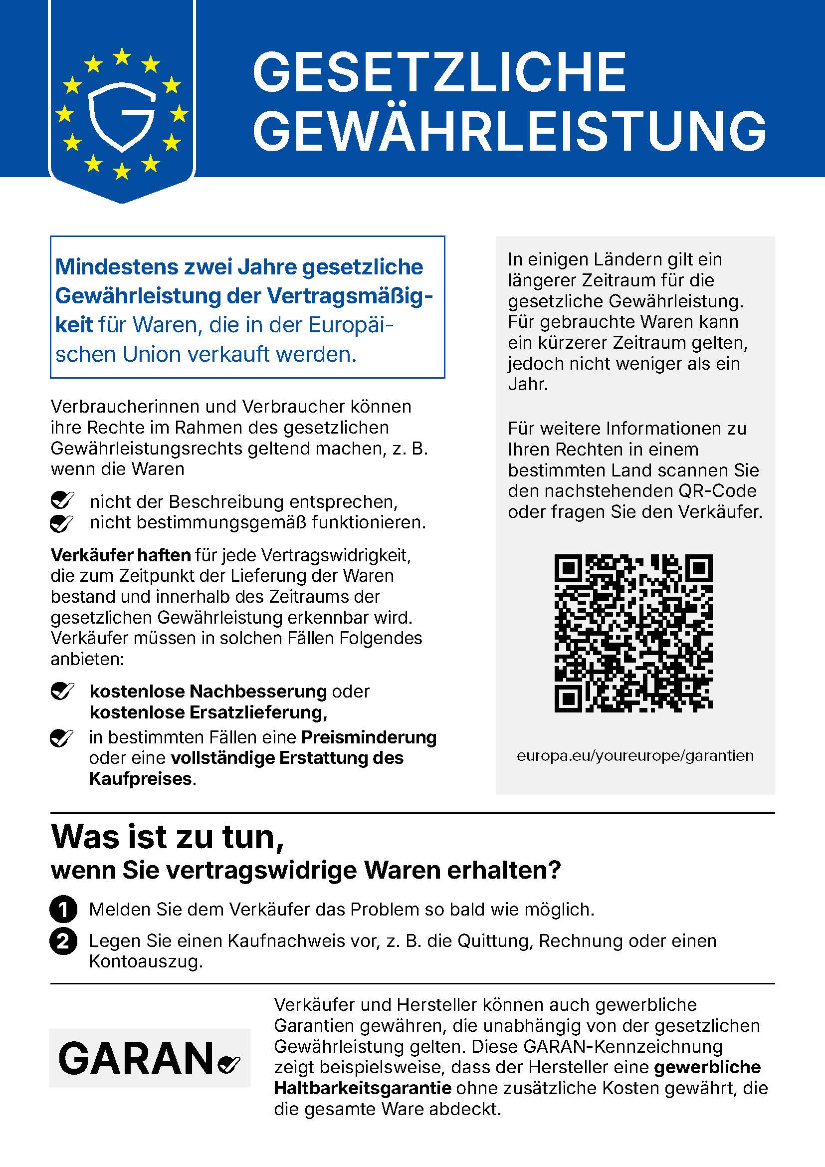 Gewährleistungspflicht