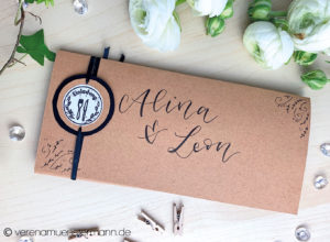 Stempel und Lettering - Einladung- moreconfetti.de