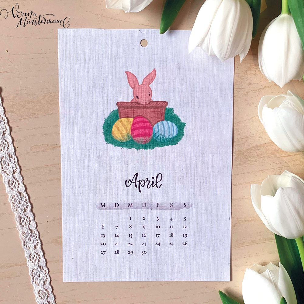 Freebie: Kalender – April – Ostern