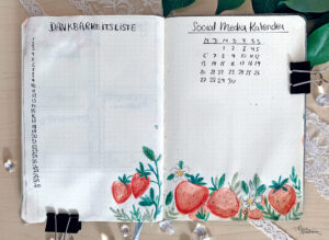 verenamuenstermann- bullet Journal Design - Dankbarkeitsliste - Juni