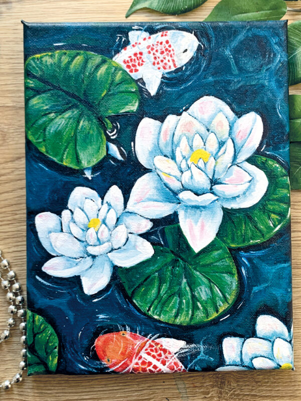 Kois | Acryl auf Leinwand I Original Illustration | Design | 18 x 24 cm