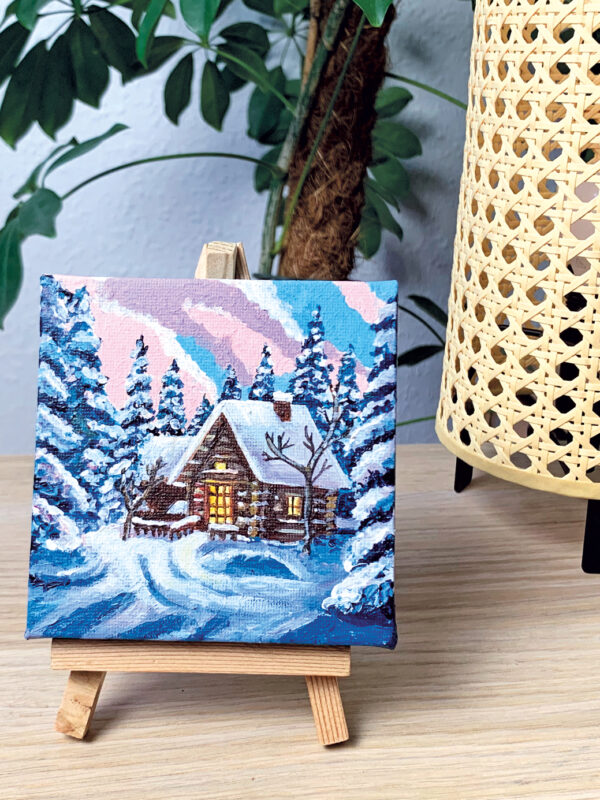 Winterhuette - Original - mit Staffelei