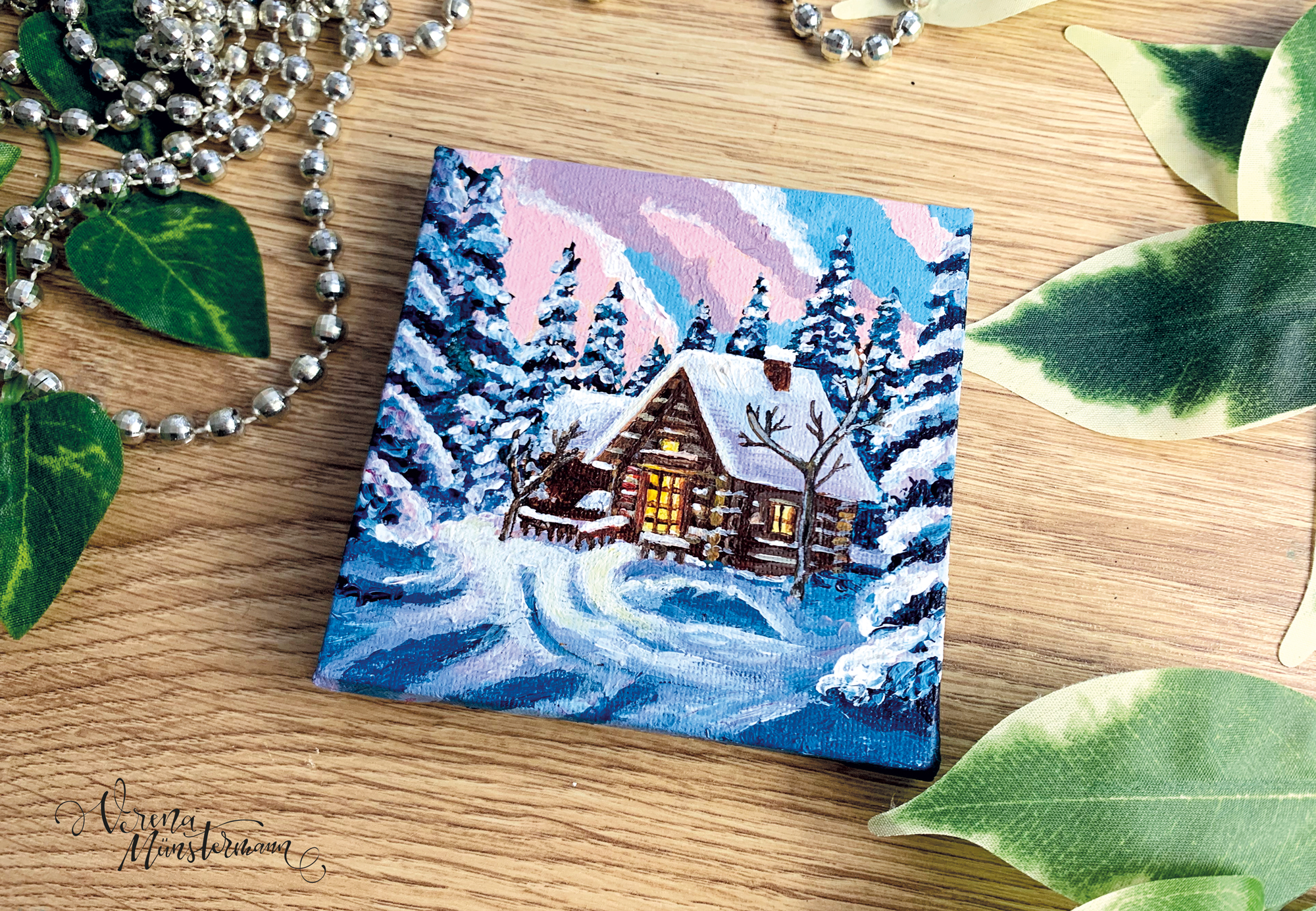 Winterhuette - Original - Leinwand -10x10