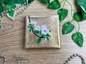 Kirschblüten mit Goldfolie